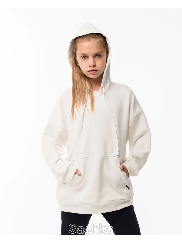 Худі для дівчинки Sashka Oversize шампань, розмір 128-170